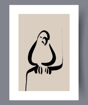 Minimalistic hand drawn wall art banners. Minimal Scandinavian designs for interior. Printable abstract wall posters. Vector illustration.