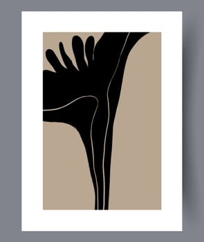 Minimalistic hand drawn wall art banners. Minimal Scandinavian designs for interior. Printable abstract wall posters. Vector illustration.