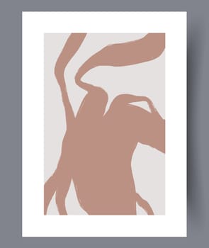 Minimalistic hand drawn wall art banners. Minimal Scandinavian designs for interior. Printable abstract wall posters. Vector illustration.