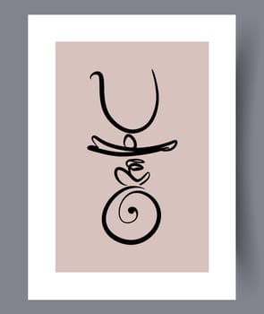Minimalistic hand drawn wall art banners. Minimal Scandinavian designs for interior. Printable abstract wall posters. Vector illustration.