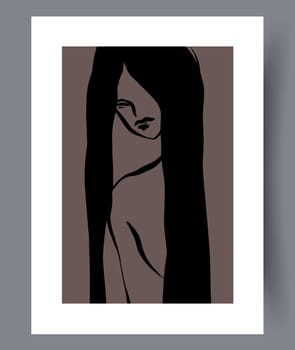 Minimalistic hand drawn wall art banners. Minimal Scandinavian designs for interior. Printable abstract wall posters. Vector illustration.