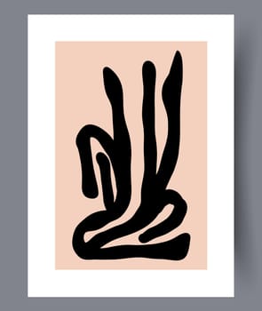 Minimalistic hand drawn wall art banners. Minimal Scandinavian designs for interior. Printable abstract wall posters. Vector illustration.