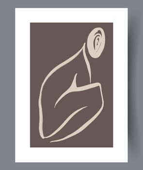 Minimalistic hand drawn wall art banners. Minimal Scandinavian designs for interior. Printable abstract wall posters. Vector illustration.