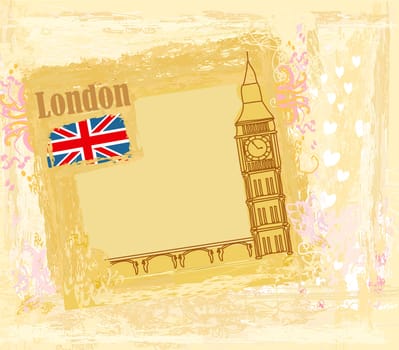 Grunge banner with London