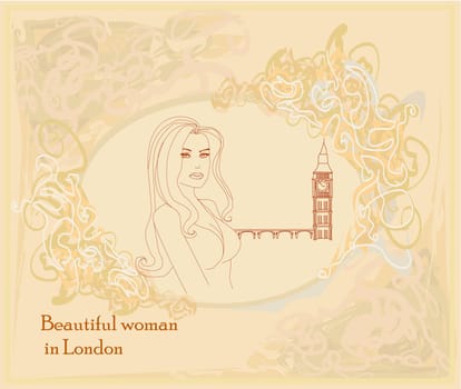 Beautiful woman in London