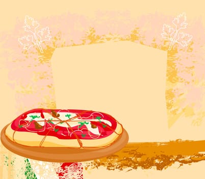 Pizza grunge poster