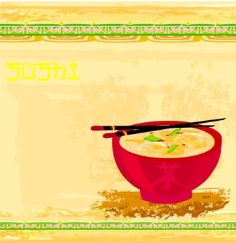 template of traditional Japanese food menu