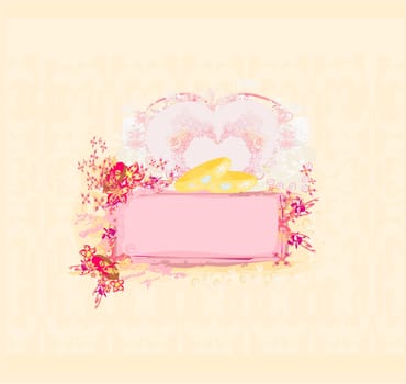 wedding Invitation card with rings