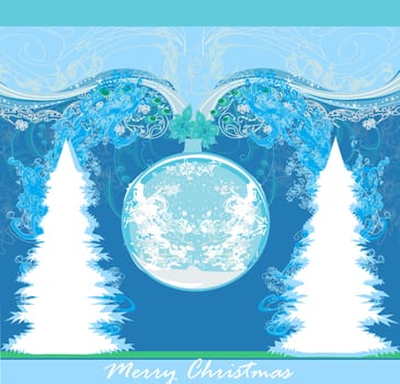 Abstract christmas tree card