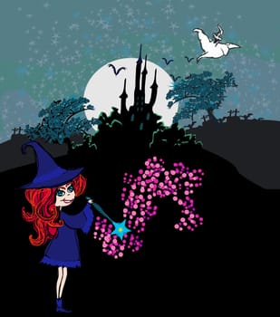 sweet Halloween witch