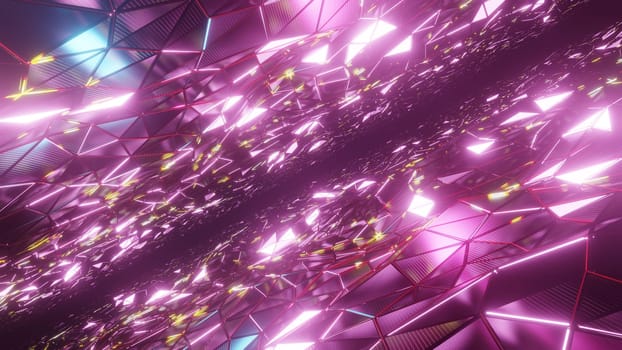 3D illustration Background for advertising and wallpaper in retro and sci fi cyberpunk scene. 3D rendering in decorative concept.