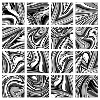 Set of black and white marble blue textures-12