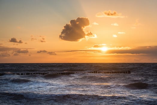 Sunset Baltic sea