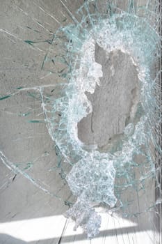 Broken glass. Vandalism concepts and other.