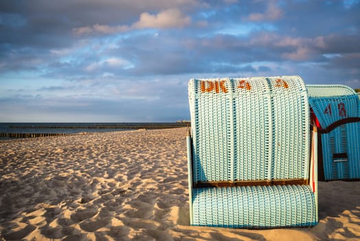 beach chair on the north sea