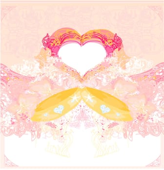 wedding Invitation card with rings