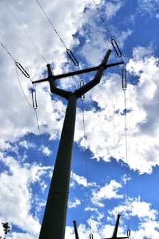 The energy mast against the sky