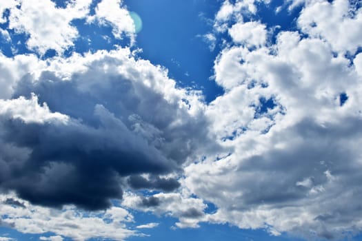 blue storm clouds during spring