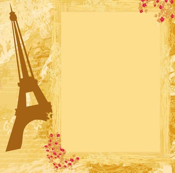 vintage retro Eiffel card