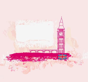Grunge banner with London