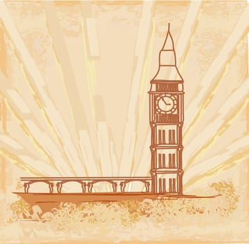 Grunge banner with London