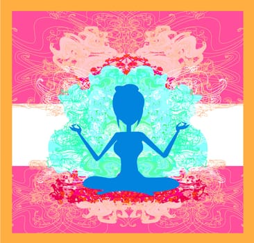 Silhouette of a Girl in Yoga pose