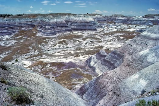 Blue Mesa in Arizona desert