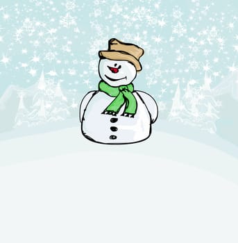 Happy snowman card