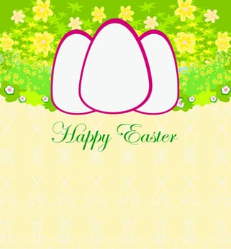 Easter Egg On floral Background