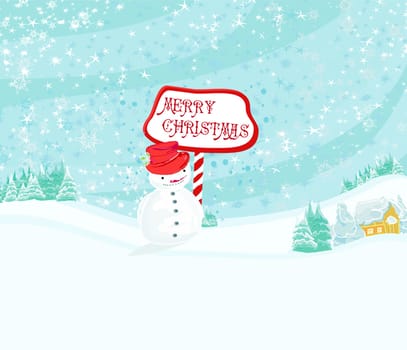 Happy snowman card