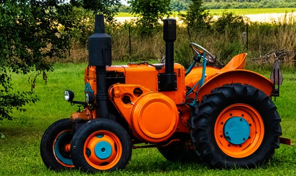 Vintage Argentinian tractor Bulldog Pampa T01 in Choczewo, Pomerania, Poland