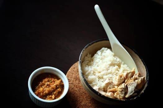 Steam Chicken with Rice . THAI food home made