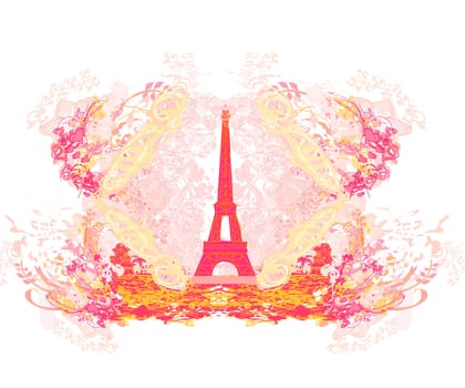 vintage retro Eiffel card