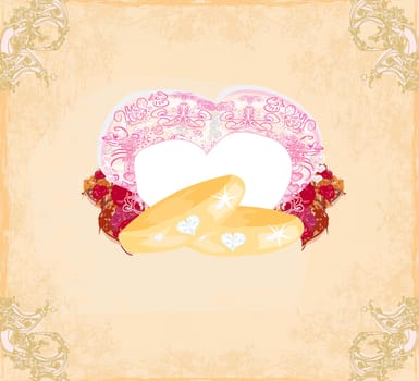 wedding Invitation card with rings