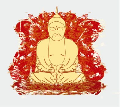 Vector of Chinese Traditional Artistic Buddhism Pattern