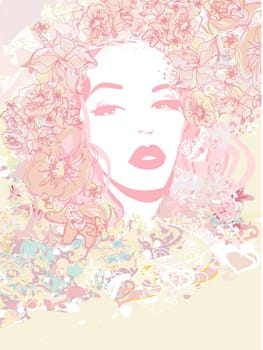 Abstract Beautiful Woman poster