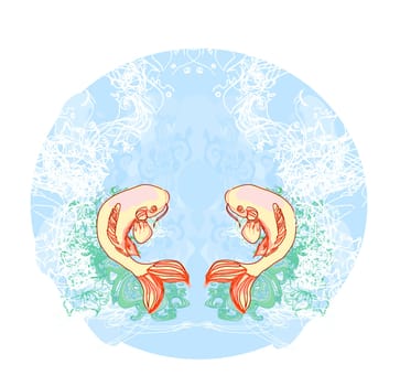 japanese koi vector background