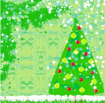Abstract christmas tree card