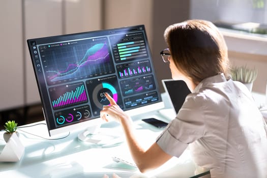 Digital Data Technology. KPI Business Dashboard Technology