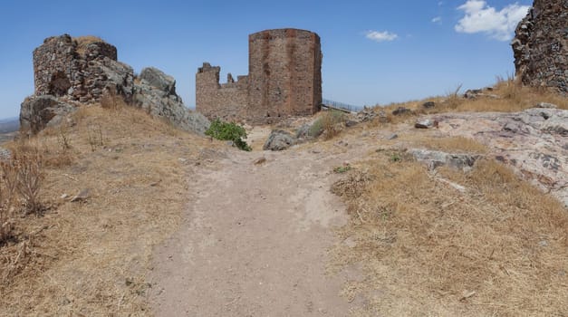 Magacela fostress remains, Badajoz, Extremadura, Spain. Origin of the fortress was believed pre-Roman