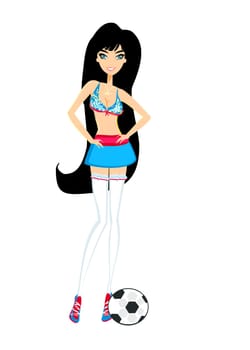 Sexy girl soccer fan