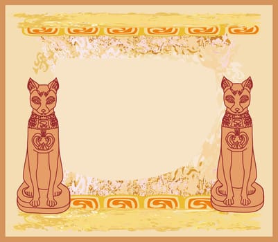 Stylized Egyptian cats