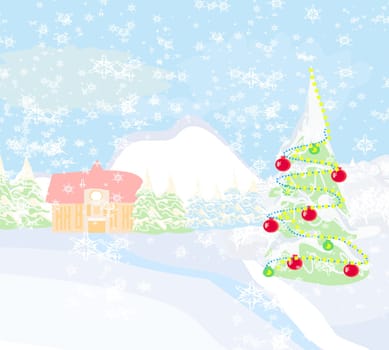 winter landscape vector