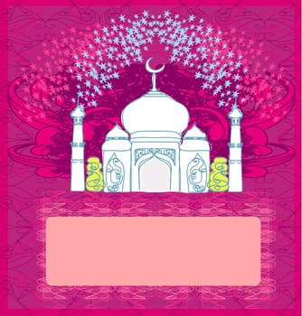 Ramadan background - mosque vector illustration