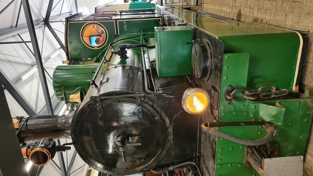 OUDDORP, NETHERLANDS - MAY 05, 2022:.Ouddorp, The Netherlands - May 05, 2022:.Visit the Railway Museum in Ouddorp, the Netherlands RTM Museum Ouddorp with a ride on the historical museum train and a steamboat trip