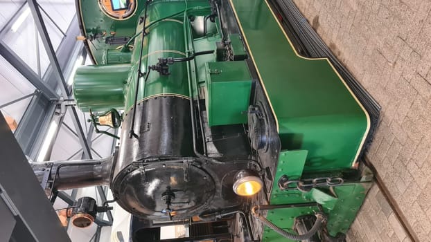 OUDDORP, NETHERLANDS - MAY 05, 2022:.Ouddorp, The Netherlands - May 05, 2022:.Visit the Railway Museum in Ouddorp, the Netherlands RTM Museum Ouddorp with a ride on the historical museum train and a steamboat trip