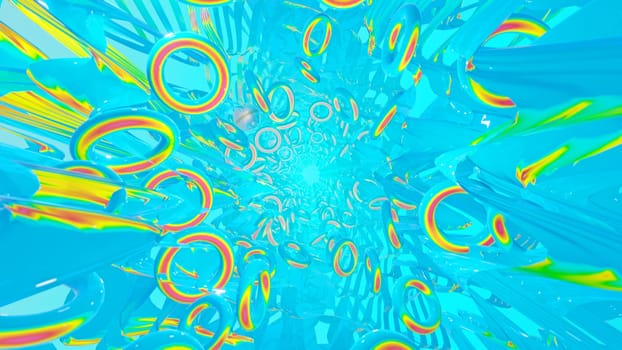 3D illustration Background for advertising and wallpaper in 80s retro and holographic scene. 3D rendering in decorative concept.