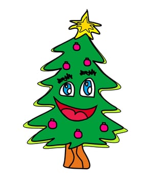 christmas tree cartoon character