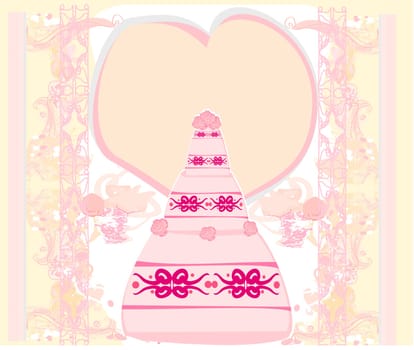 wedding cake card design