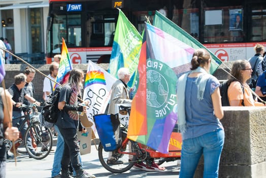 Fridays for future demonstration in Trier, Germany on the 08.07.2022, protest against climate change and global warming, environmental discussion